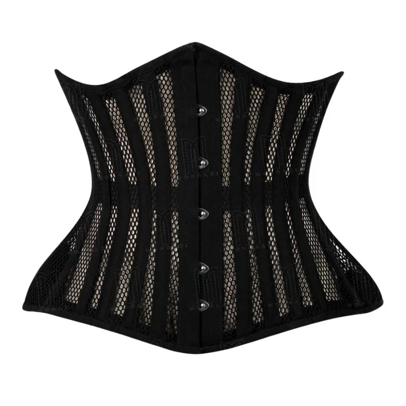 Modern and Breathable Cotton Fishnet Curvy Underbust Corset for a Sculpted Silhouette image 0