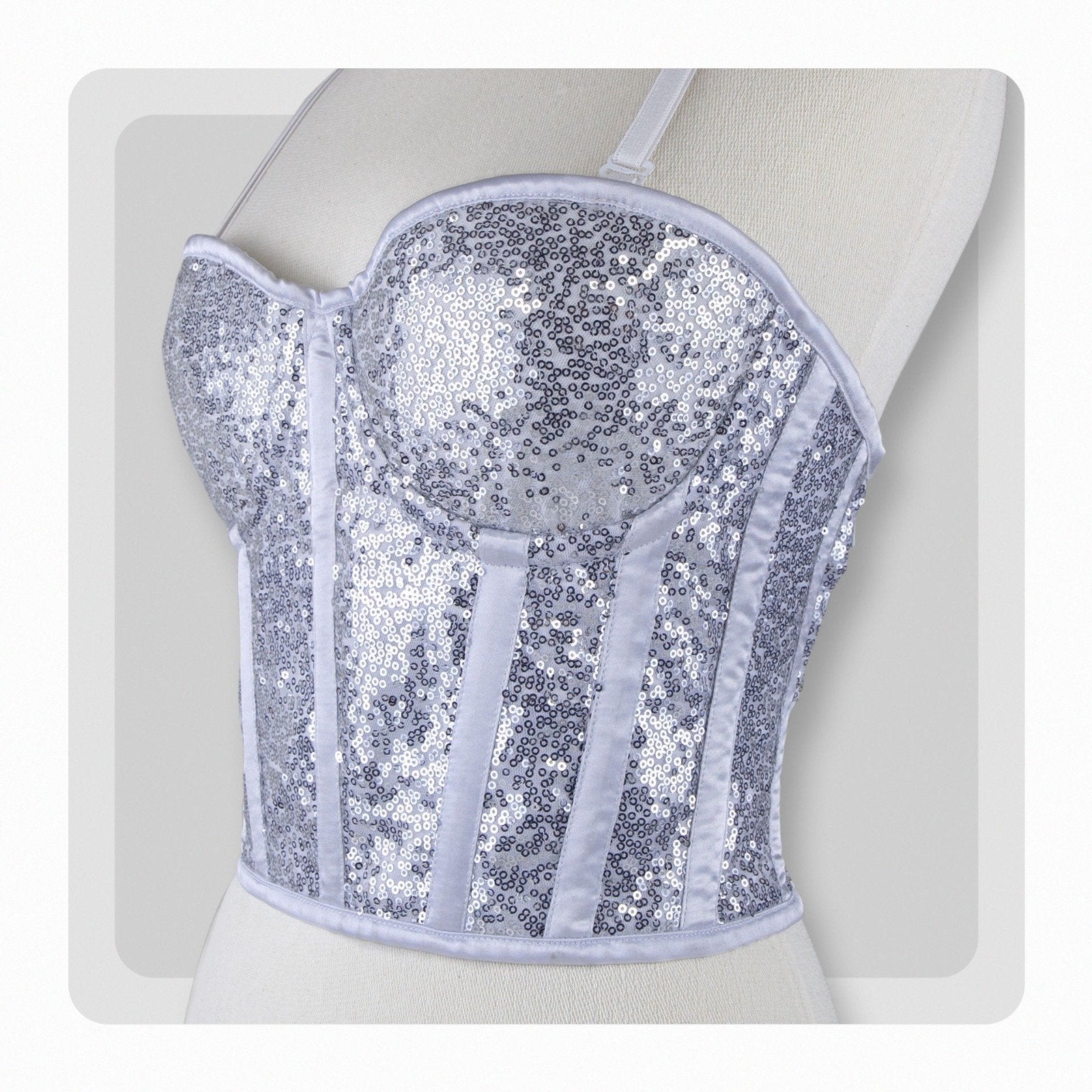Glittering Sequin Overbust Corset – Perfect for Parties & Clubwear image 7