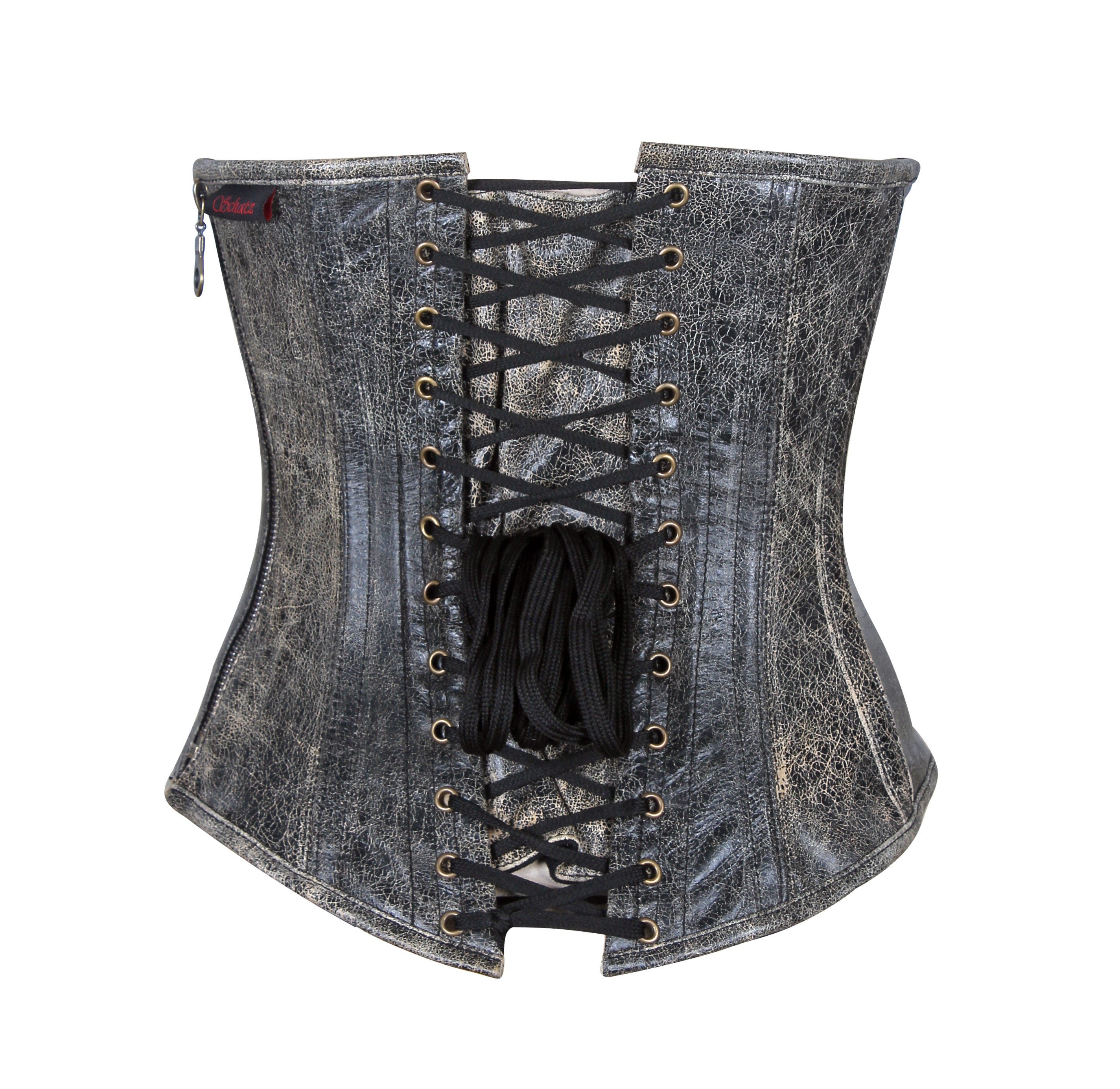 Genuine Leather Underbust Corset with Buckle Straps for a Bold Look – Waist Shaping Leather Corset