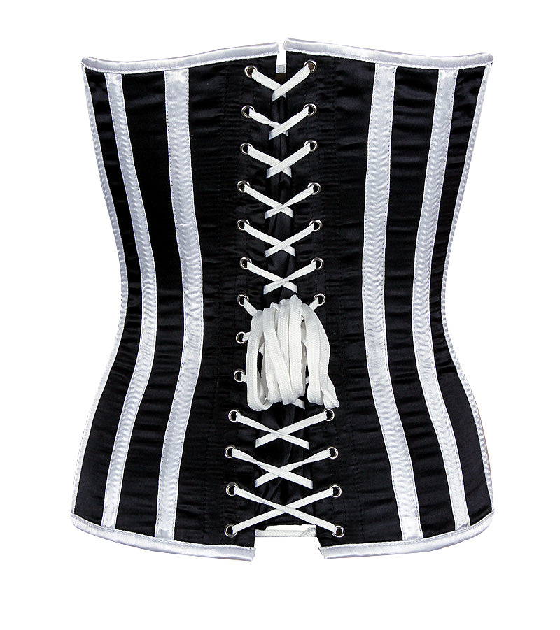 Effortless Elegance in a Deep Plunge Overbust Corset with Lace-Up Detail – Waist Shaping Corset
