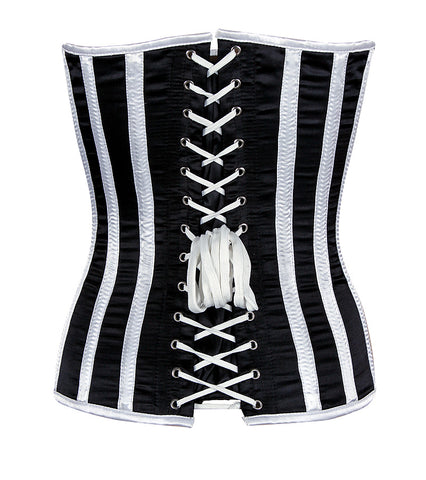 Effortless Elegance in a Deep Plunge Overbust Corset with Lace-Up Detail – Waist Shaping Corset