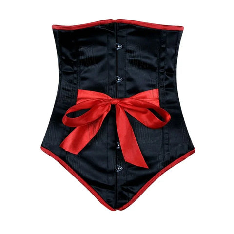 The 3 Layer Satin Under bust Corset with Front Bow and Perfect Shaping image 0