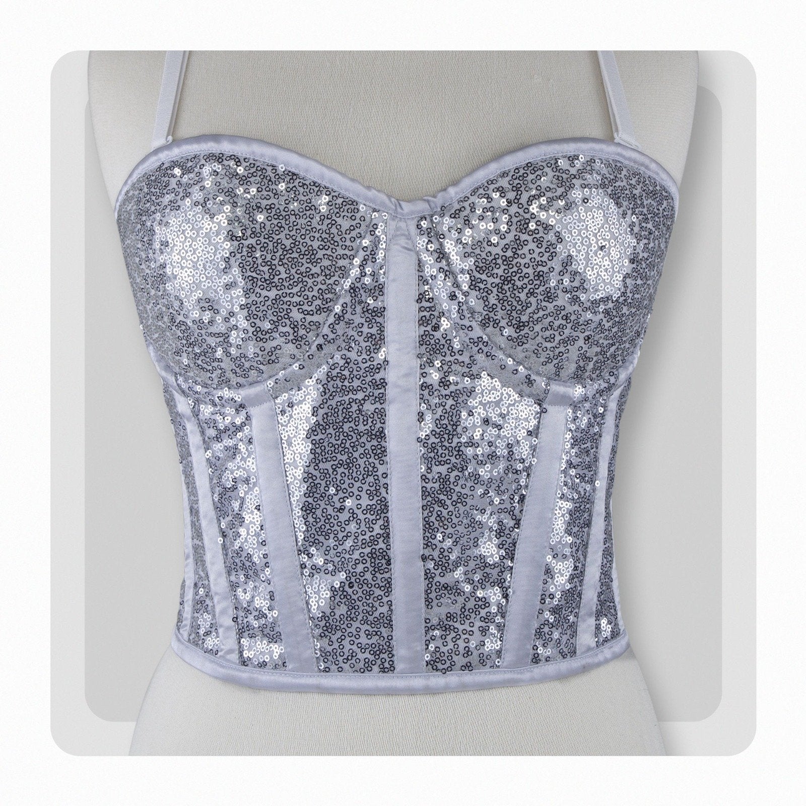 Glittering Sequin Overbust Corset – Perfect for Parties & Clubwear image 6