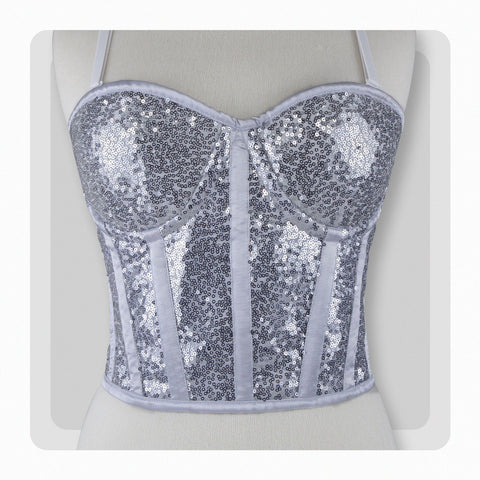 Glittering Sequin Overbust Corset – Perfect for Parties & Clubwear image 6
