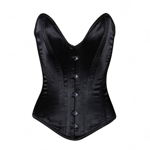 3 Layer Heavily Boned Deep Plunge Over bust Corset in Luscious Satin image 0