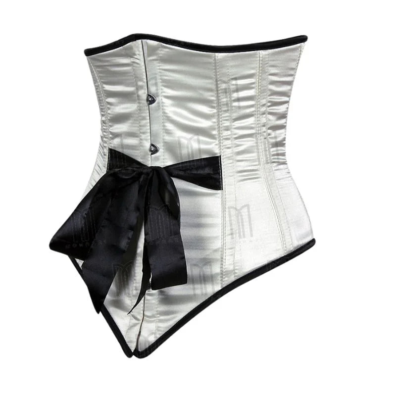 The 3 Layer Satin Under bust Corset with Front Bow and Perfect Shaping image 3