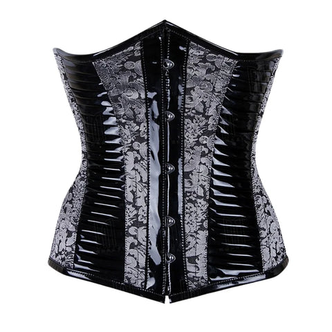Overbust Cape Corset in Soft Leather with Metal Star Studs