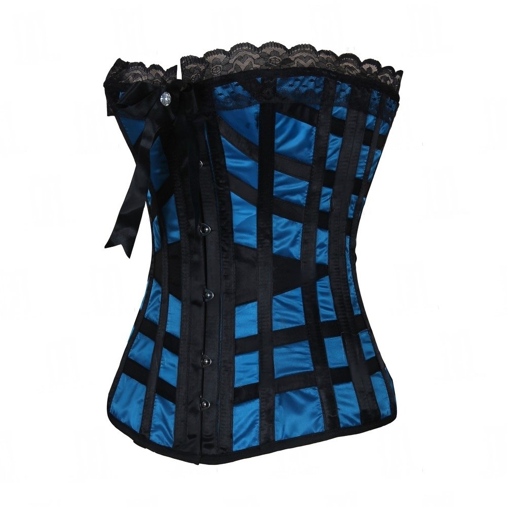 The Half bust Corset Satin Fabric and Lace Frills image 0