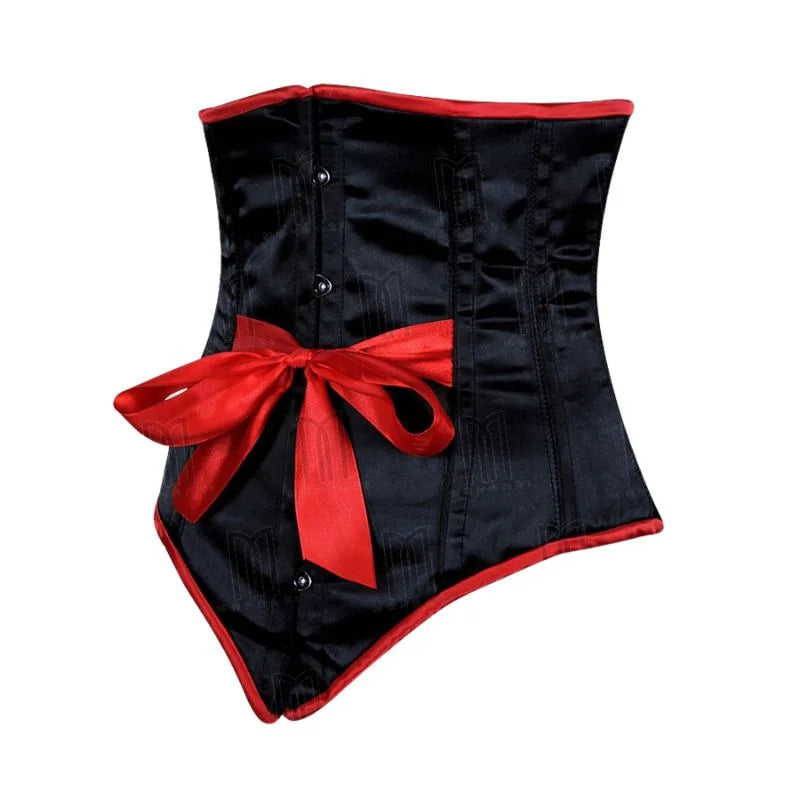 The 3 Layer Satin Under bust Corset with Front Bow and Perfect Shaping image 1