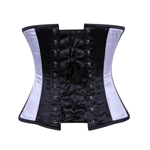 Elegant and Secure Satin Underbust Corset with Front Clasps for a Sleek Silhouette image 1