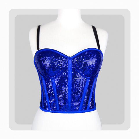 Glittering Sequin Overbust Corset – Perfect for Parties & Clubwear image 3