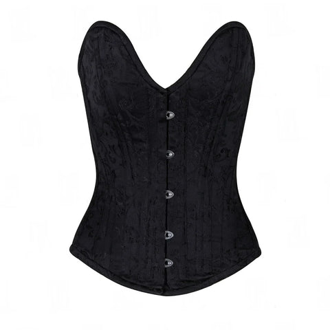 Elegant and Structured 3 Layer Deep Plunge Overbust Corset for a Sculpted Silhouette image 0