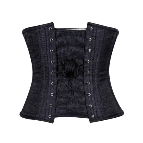 3 Layer Underbust Corset in High-Quality Brocade Fabric with YKK Silver Zipper image 7