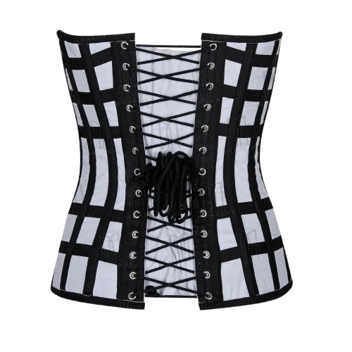 3 Layer Cotton Half bust Corset with Steel Boning image 3