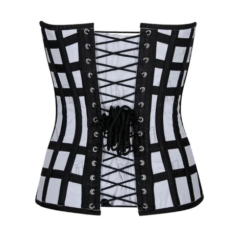 3 Layer Cotton Half bust Corset with Steel Boning image 3