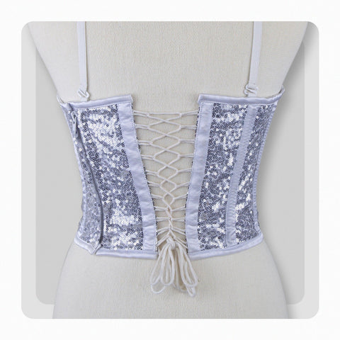 Glittering Sequin Overbust Corset – Perfect for Parties & Clubwear image 8
