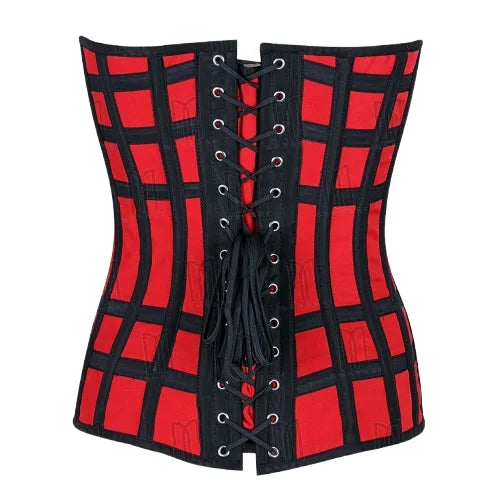 Breathable Cotton Corset with Adjustable Lace-Up Back