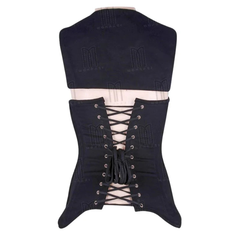 Over bust Cape Corset with Side Zipper from Canvas Fabric image 2