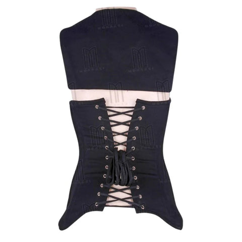 Over bust Cape Corset with Side Zipper from Canvas Fabric image 2