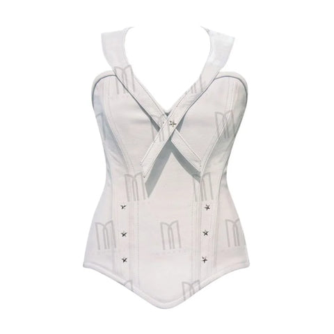 3 Layer Over bust Cape Corset in Soft Leather with Metal Star Studs image 0