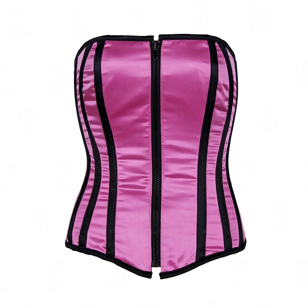 Elegant Reversible Satin Corset for a Versatile and Timeless Look image 0