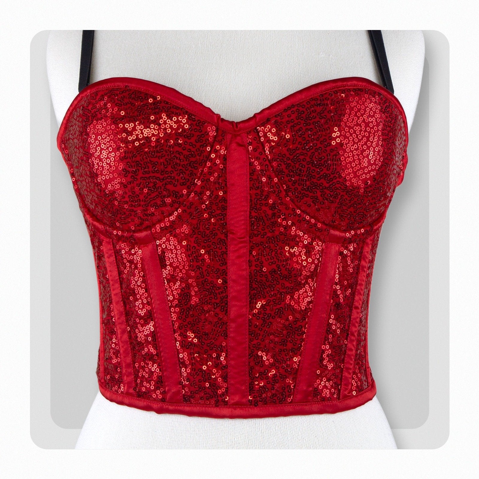 Glittering Sequin Overbust Corset – Perfect for Parties & Clubwear image 0