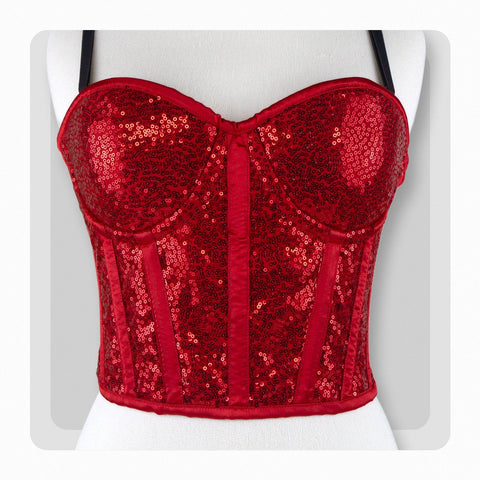 Glittering Sequin Overbust Corset – Perfect for Parties & Clubwear image 0