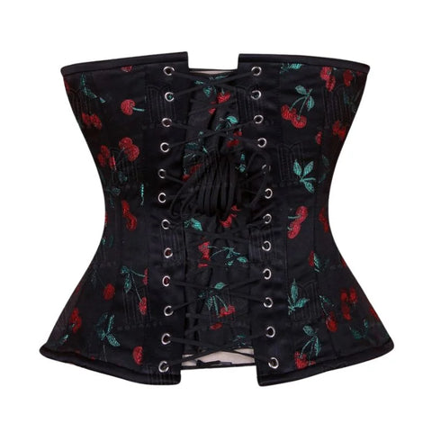 Timeless Elegance in a Cherry Brocade Curvy Corset for a Regal and Sculpted Look image 2